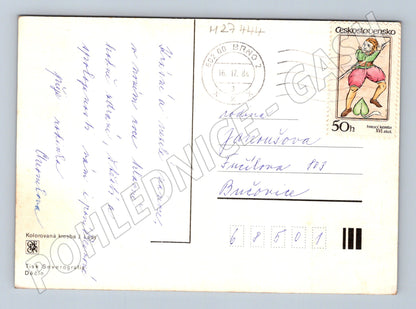 Pohlednice Josef Lada zimní motiv 1984 (M27444)