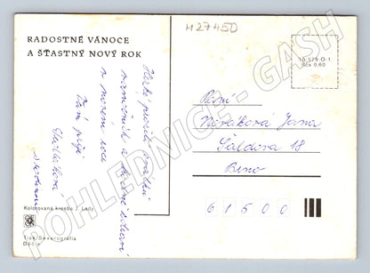 Pohlednice Vánoční motiv Josef Lada 1948 (M27450)