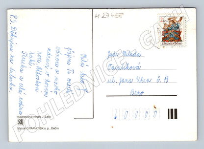 Pohlednice Vánoční scéna Josef Lada 1955 (M27458)
