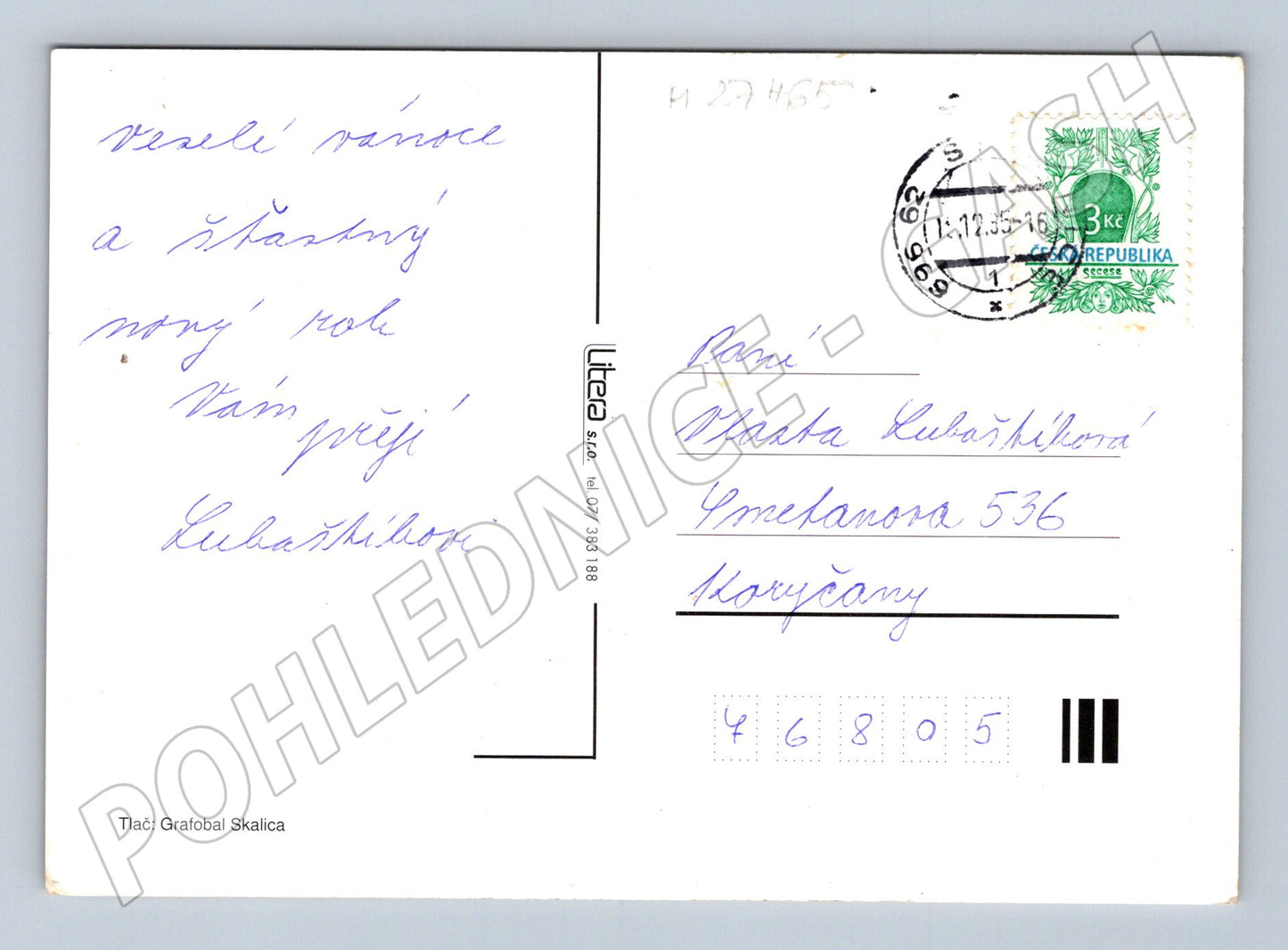 Pohlednice Vánoce Klanění tří králů 1935 (M27465)
