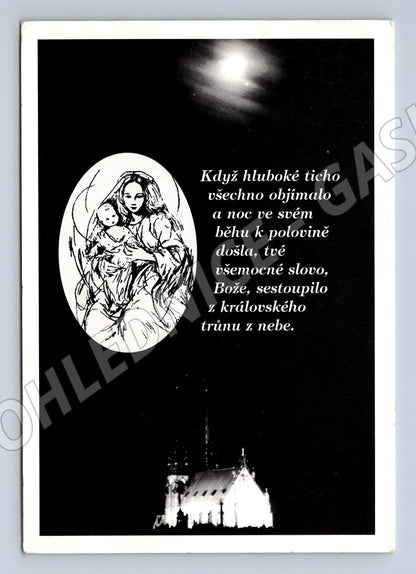 Pohlednice Vánoční s básní a motivem Madony 2003 (M27477)