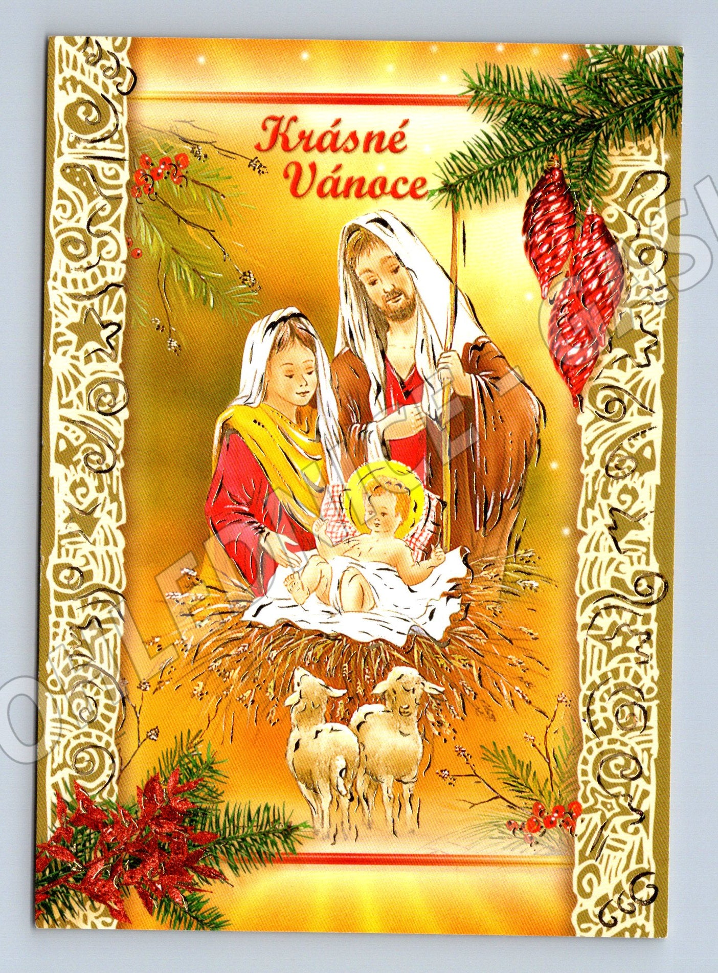 Pohlednice Vánoční motiv Narození Ježíše 2008 (M27479)