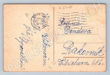 Postcard chick 1949 ethnography (M2748)