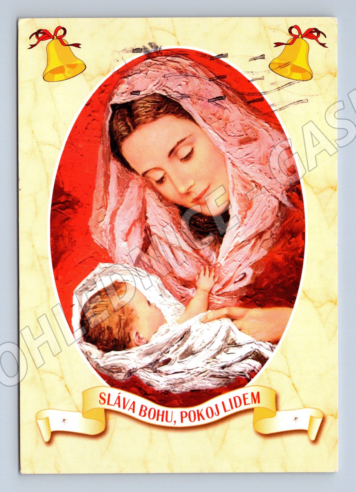 Pohlednice Vánoční Madonna s dítětem 1990 (M27485)