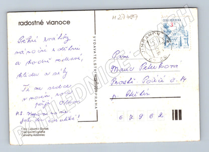 Pohlednice betlém vánoční scéna 1974 (M27489)