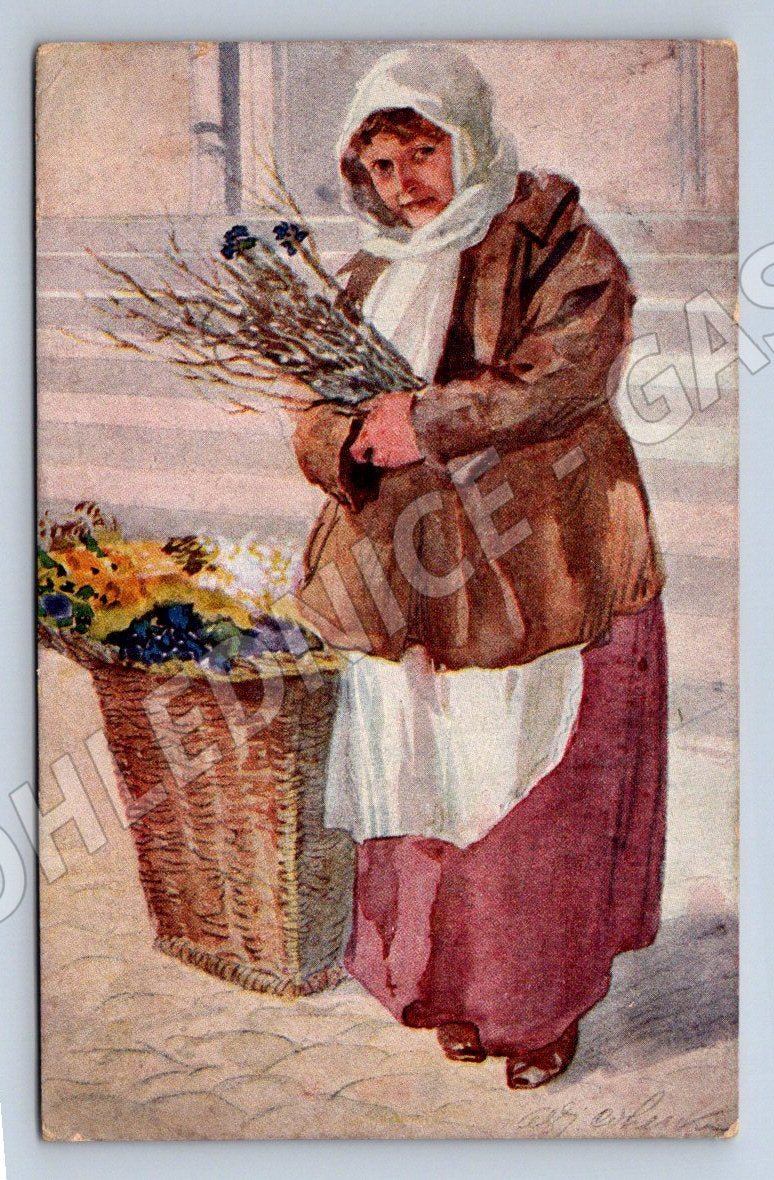 Postcard girl in folk costume 2nd Regiment of the Freedom Guards (M2749)