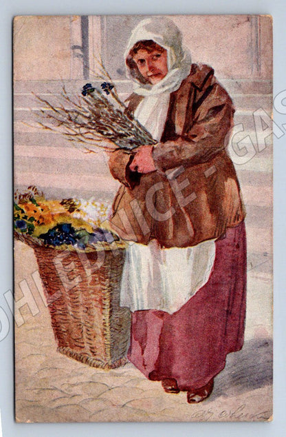 Postcard girl in folk costume 2nd Regiment of the Freedom Guards (M2749)