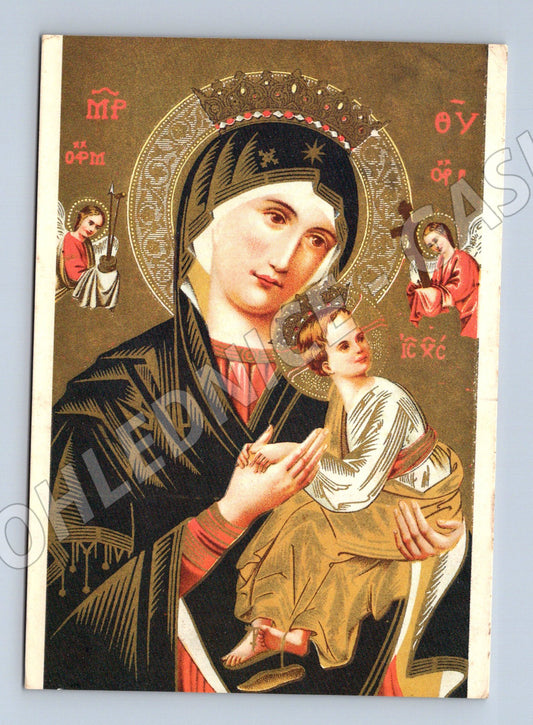 Pohlednice náboženský motiv Madona s Ježíškem 1991 (M27490)