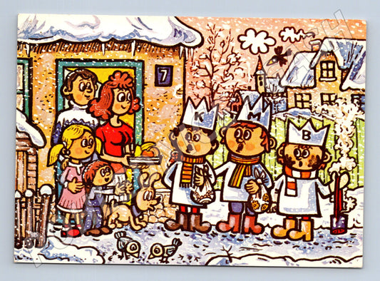 Pohlednice Tři králové vánoční motiv 1995 (M27517)
