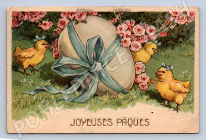 Postcard Chicks and Eggs Joyeuses Pâques (M2752)