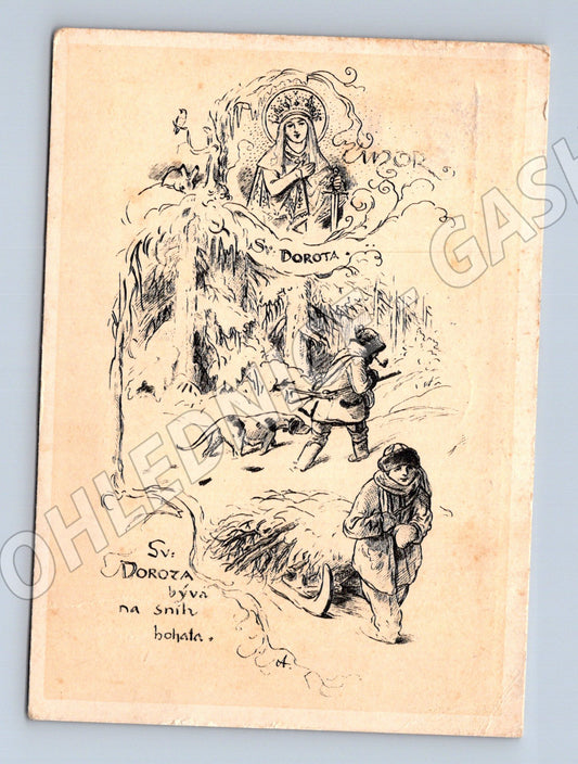 Pohlednice Sv. Dorota zimní motiv 1959 (M27521)
