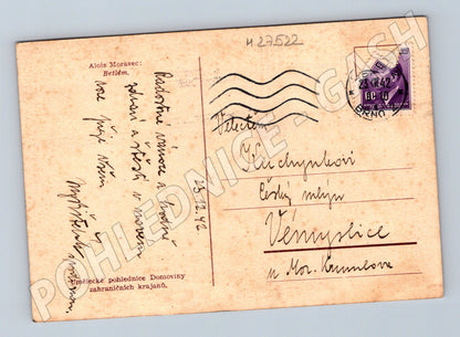 Pohlednice Vánoční Betlém andělé 1942 (M27522)