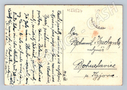 Pohlednice Vánoční andělíčci a srneček 1947 (M27524)