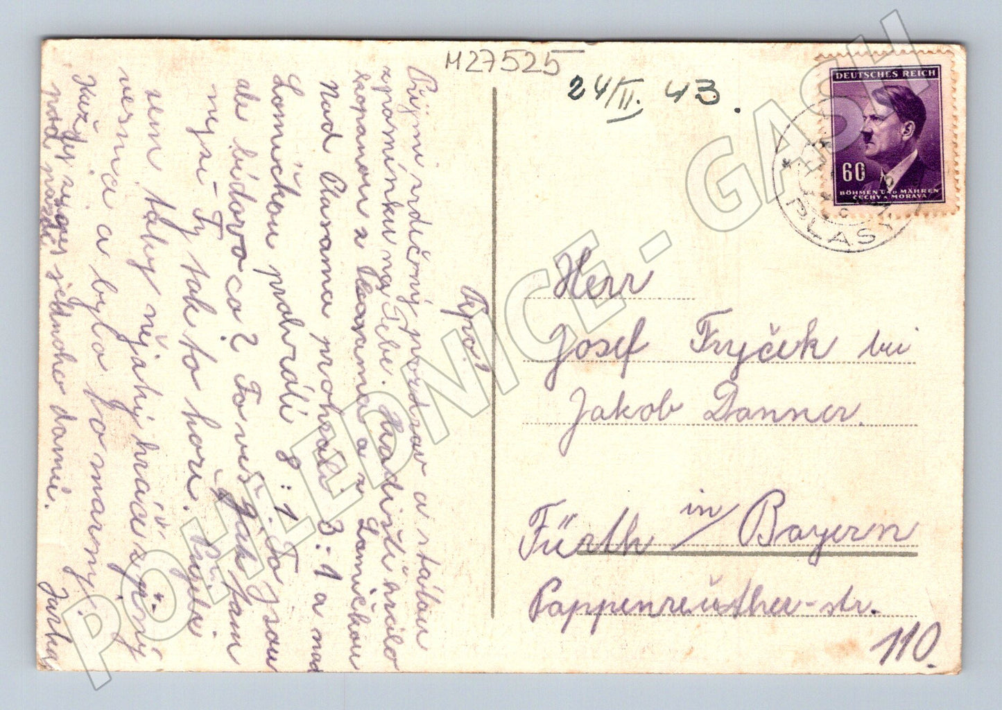 Pohlednice Německo zimní krajina 1943 (M27525)