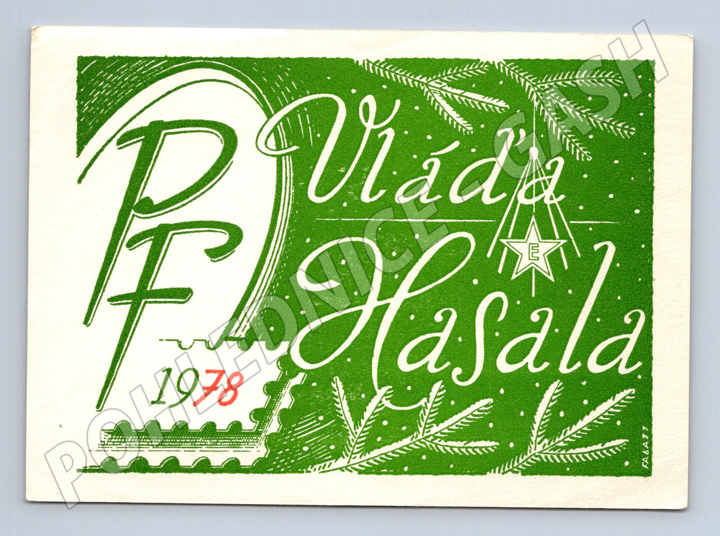 Pohlednice PF Vláďa Hasala 1978 (M27528)