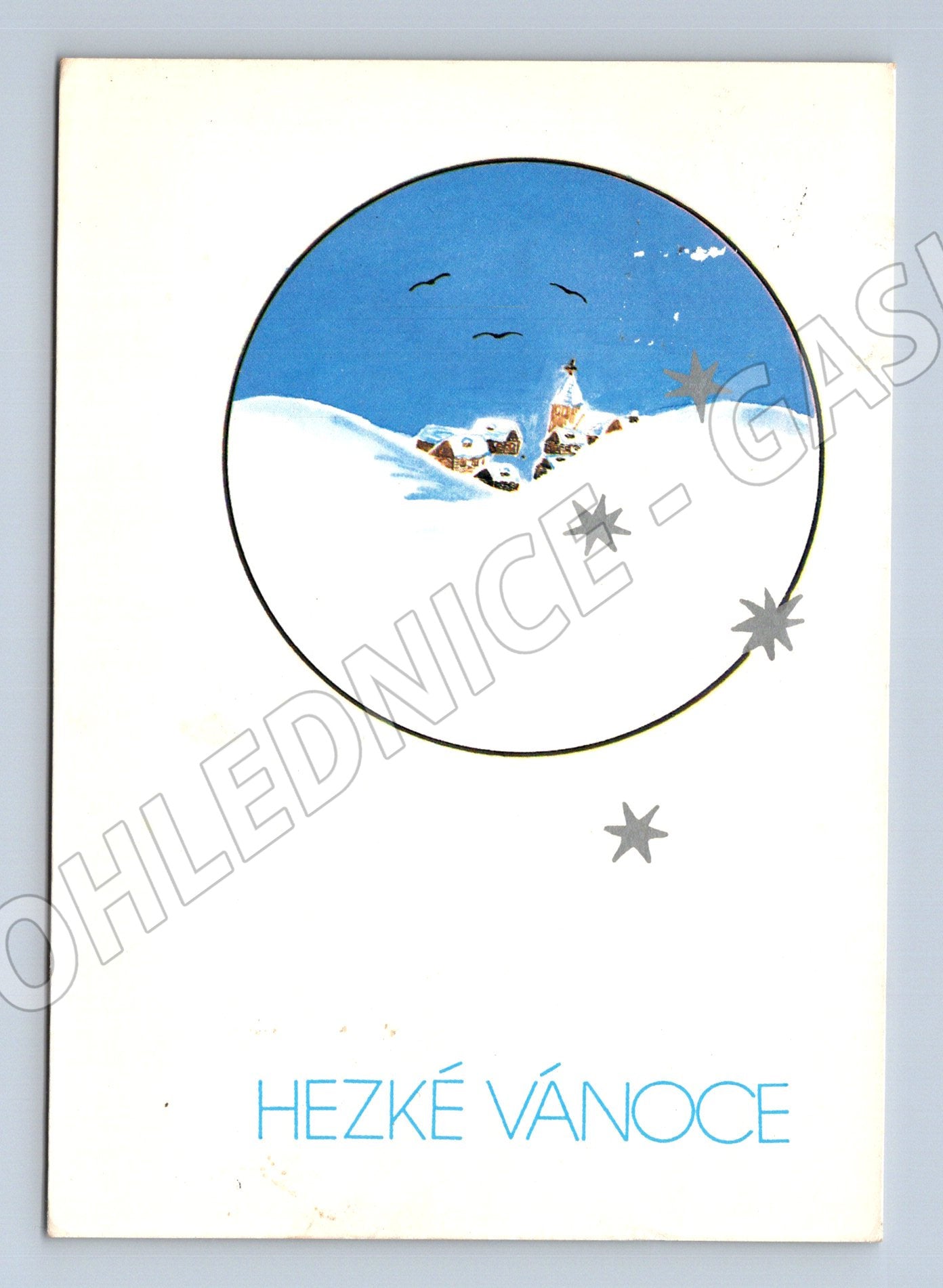 Pohlednice Vánoce motiv zeměkoule 1990 (M27536)