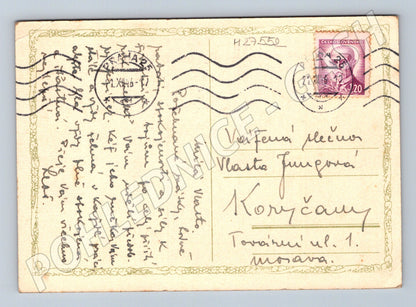Pohlednice Vánoční Panna Marie Ježíšek andělé 1941 (M27552)