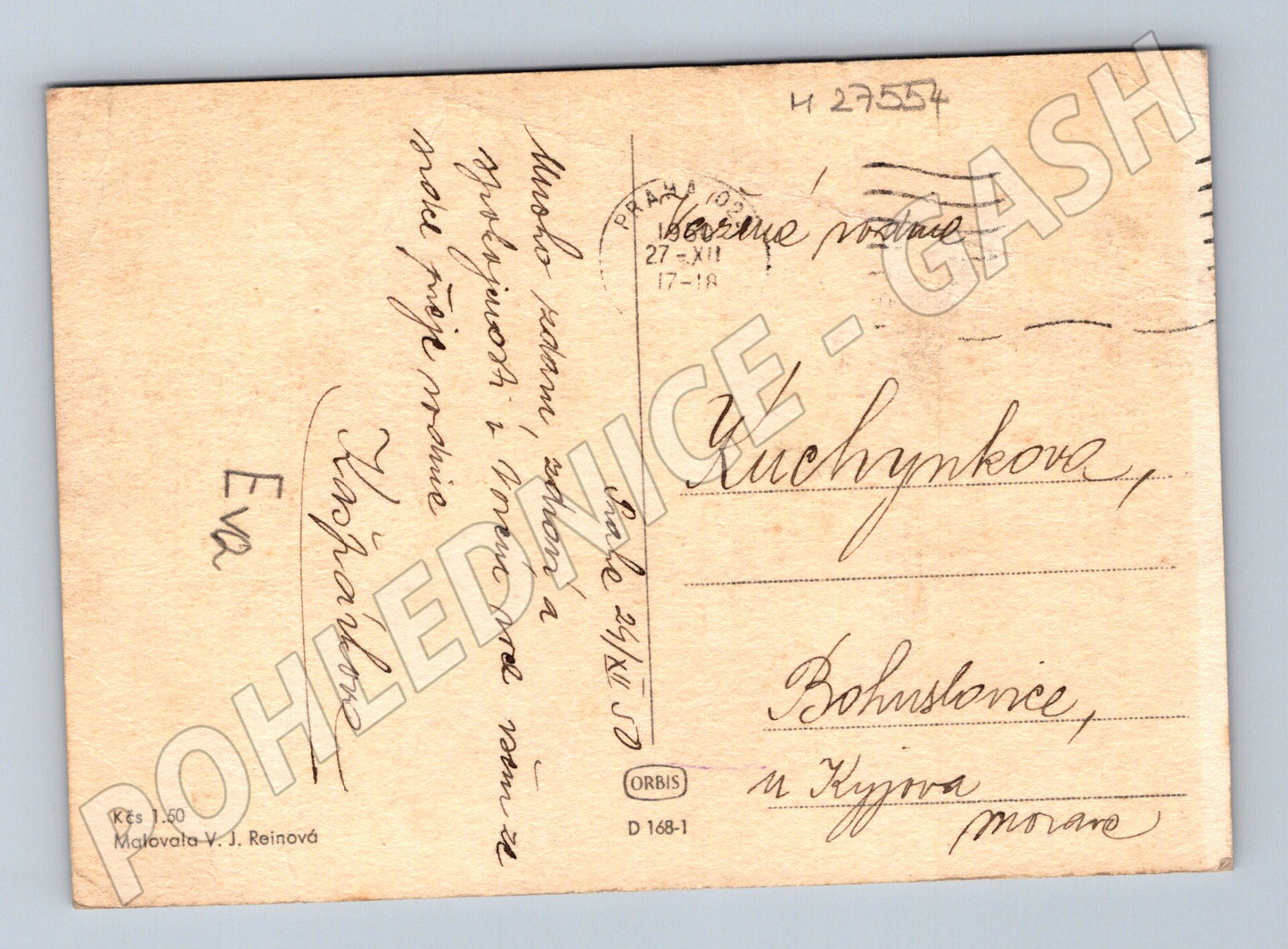 Pohlednice Radostné Vánoce děti s ovečkou 1917 (M27554)