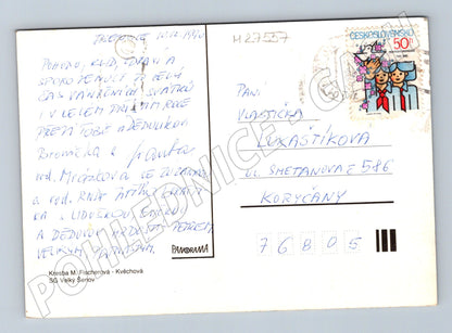 Pohlednice Vánoční motiv Betlém 1990 (M27557)