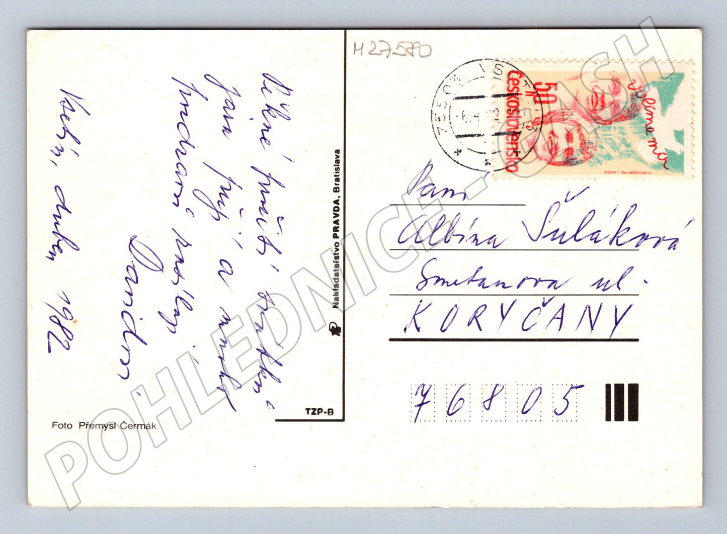 Pohlednice Velikonoční vajíčka 1982 (M27580)