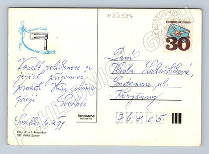 Pohlednice Velikonoce vajíčka kočičky 1979 (M27584)