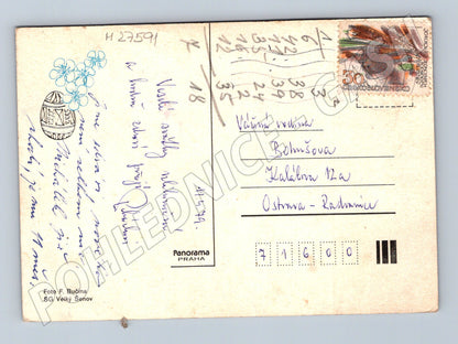 Pohlednice Velikonoční vajíčka a zlatý déšť 1979 (M27591)