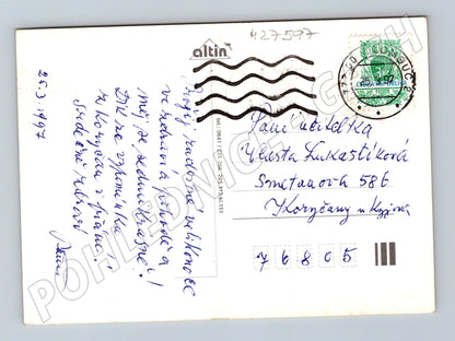 Pohlednice Velikonoční koťátko a vajíčka 1997 (M27597)