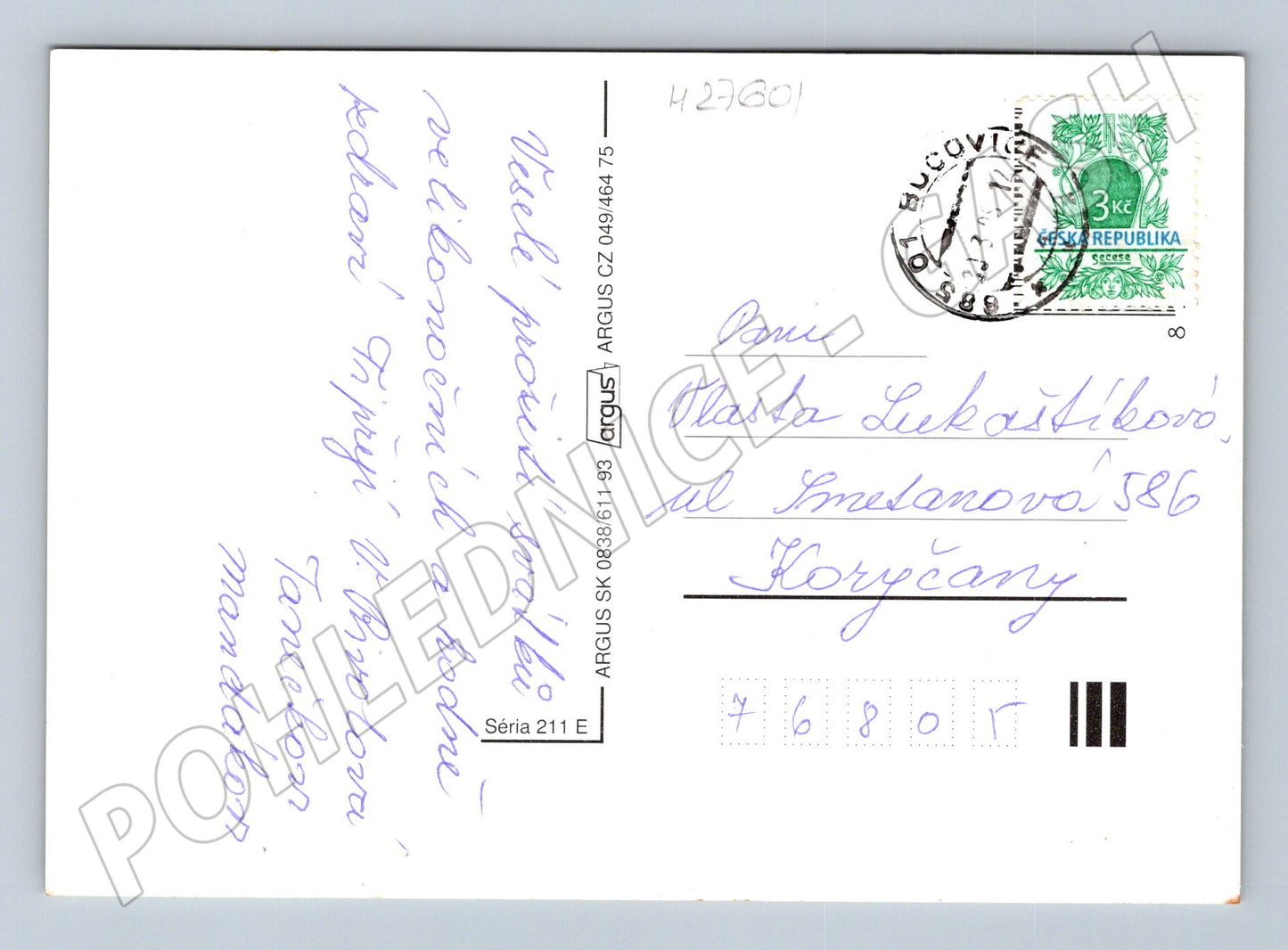 Pohlednice Velikonoční motiv Veselé svátky 1989 (M27601)
