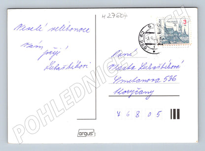 Pohlednice Velikonoce kuřátka kočičky 1969 (M27604)