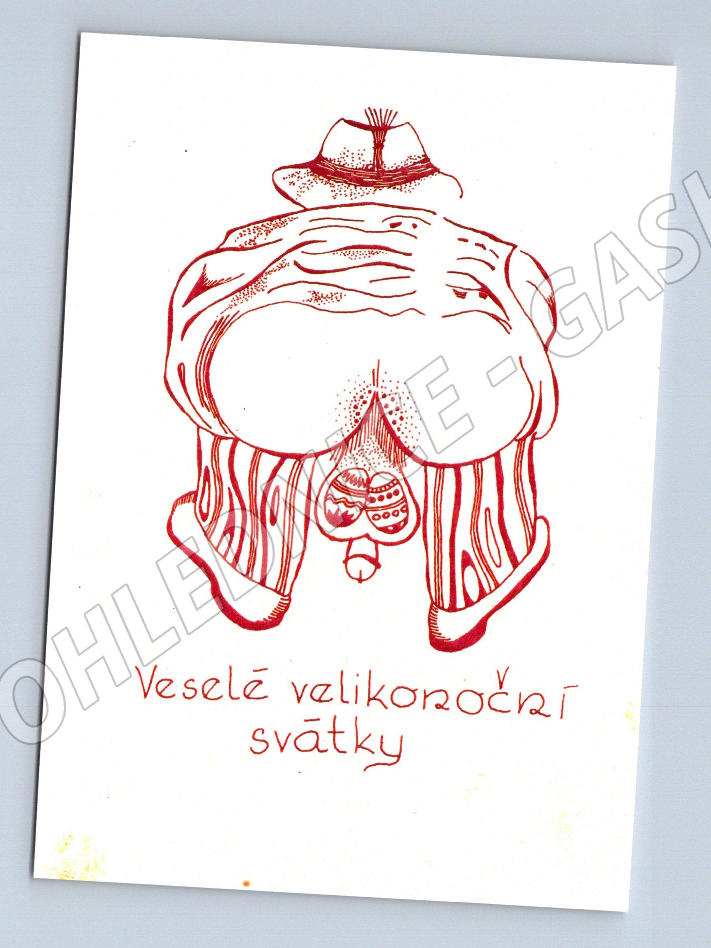 Pohlednice Velikonoční přání kuře M27606