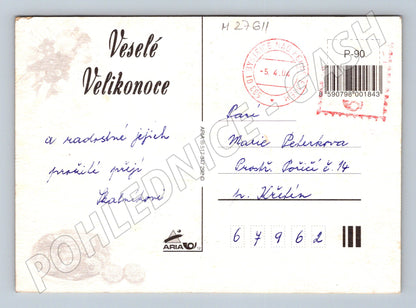 Pohlednice Velikonoce vejce květiny 2004 (M27611)