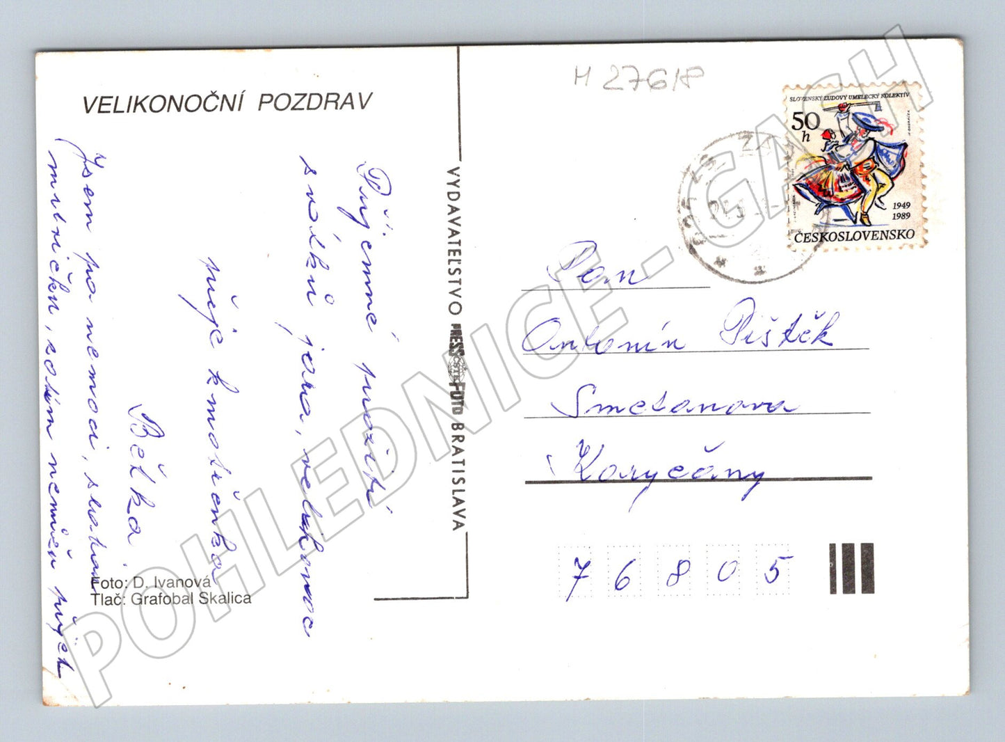 Pohlednice Československo velikonoční vajíčka 1989 (M27618)