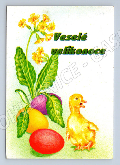 Pohlednice Velikonoce kuře vejce 1996 (M27629)