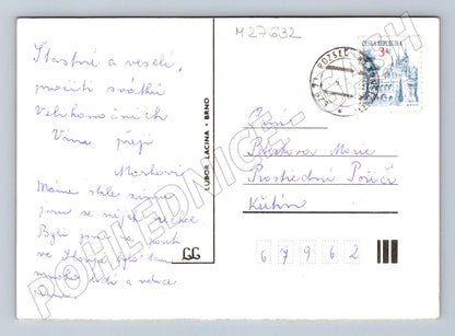 Pohlednice Velikonoce vejce a narcisy 1976 (M27632)