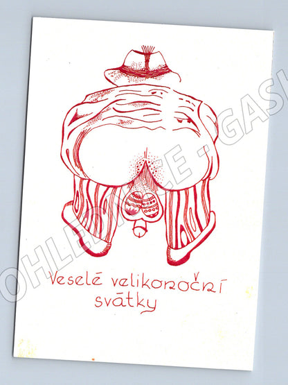 Pohlednice Velikonoční svátky abstraktní kresba (M27633)