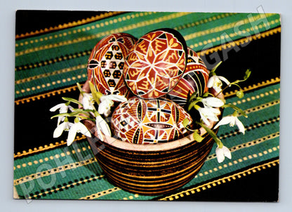 Pohlednice Velikonoční vajíčka sněženky (M27641)