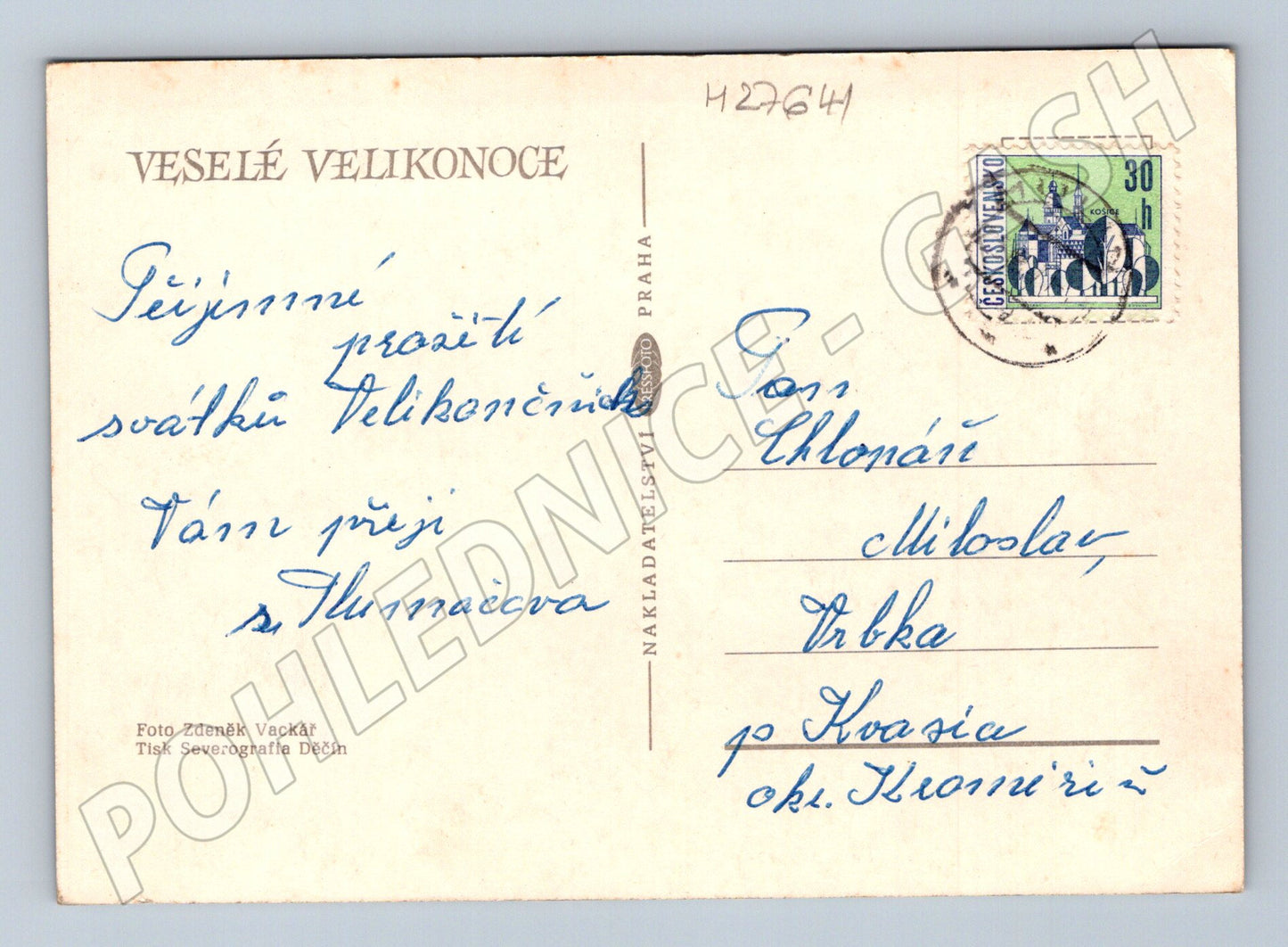 Pohlednice Velikonoční vajíčka sněženky (M27641)