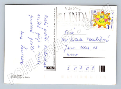 Pohlednice Velikonoční motiv kraslice květiny (M27644)