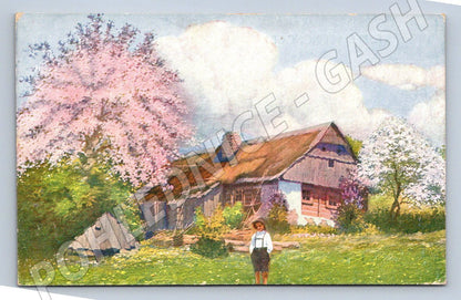 Postcard Easter countryside ethnography (M2765)