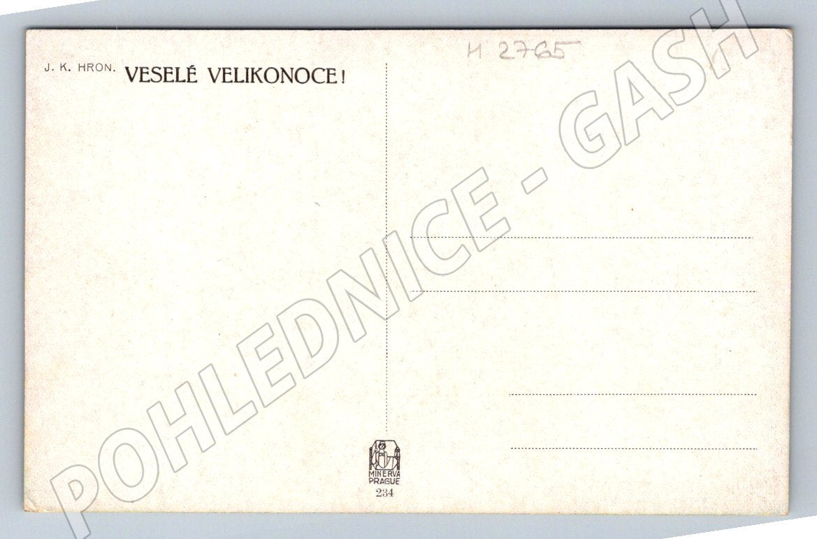 Postcard Easter countryside ethnography (M2765)