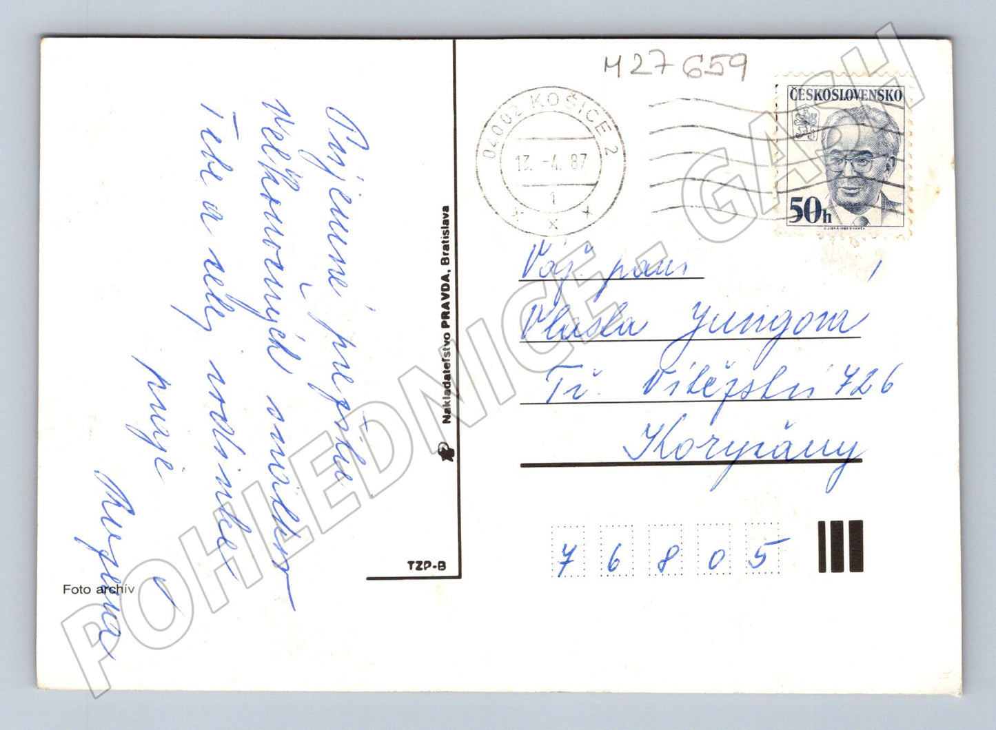 Pohlednice Slovensko Velikonoce 1987 (M27659)