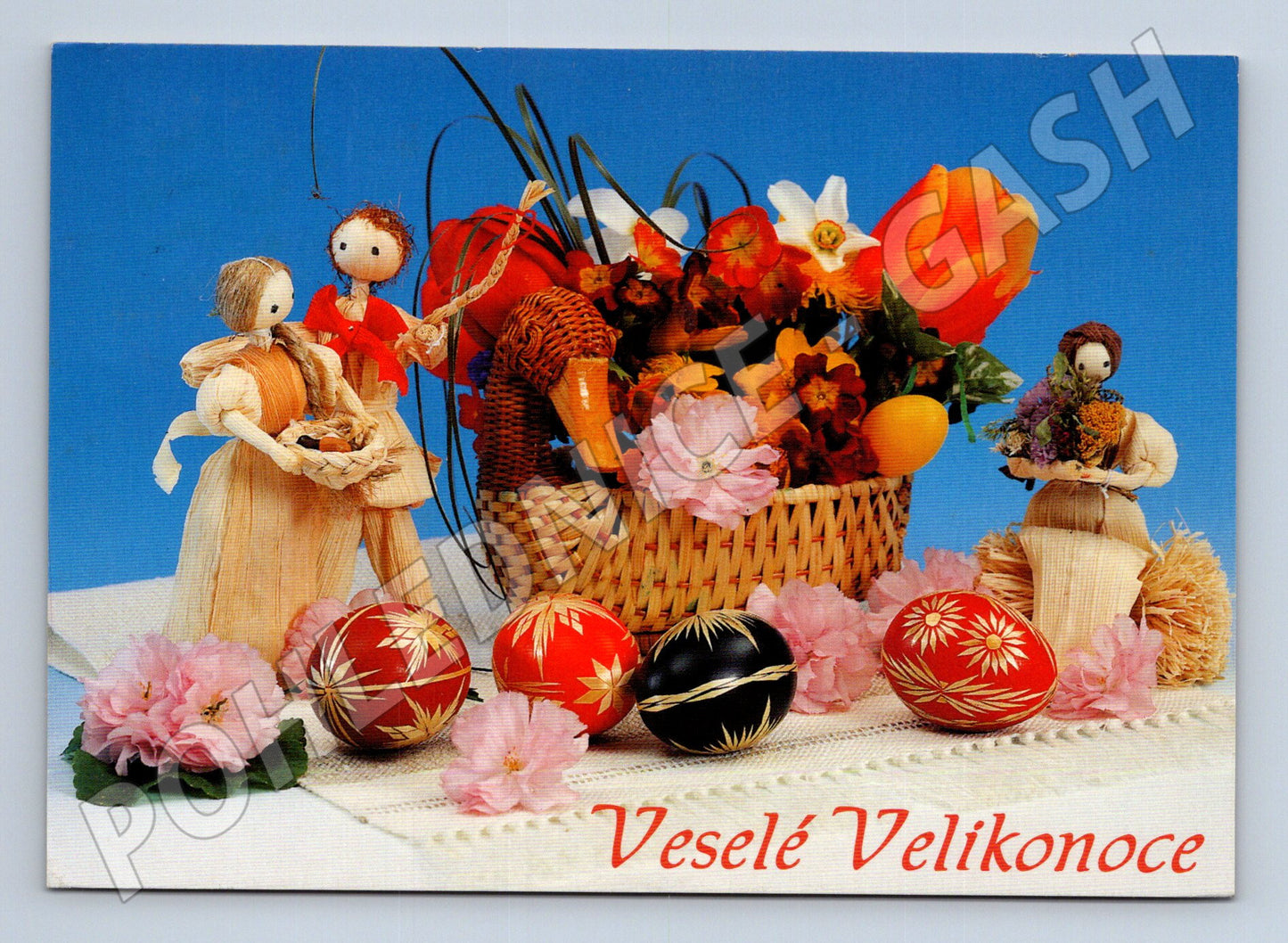 Pohlednice Velikonoční motiv panenky vajíčka 200X (M27660)