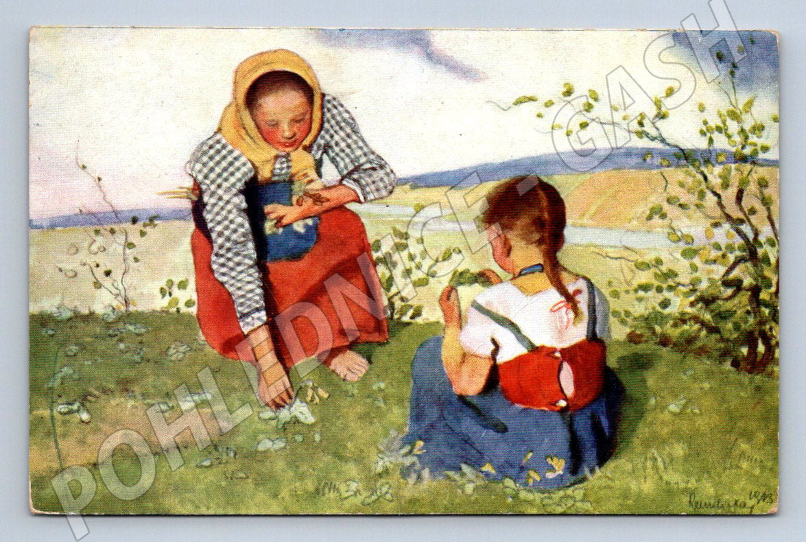 Postcard R Kremlička Easter motif 1930 (M2767)