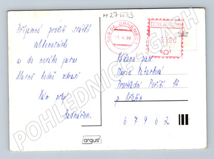 Pohlednice Velikonoce zajíci a ptáčci 1999 (M27673)