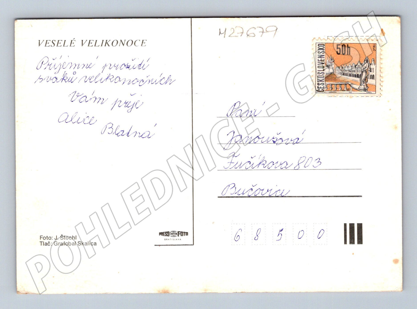 Pohlednice Československo Velikonoce zdobená vejce (M27679)