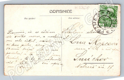 Postcard Easter drawing and text Czechoslovakia (M2768)