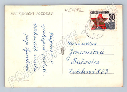 Pohlednice Velikonoční pozdrav kraslice 1968 (M27682)