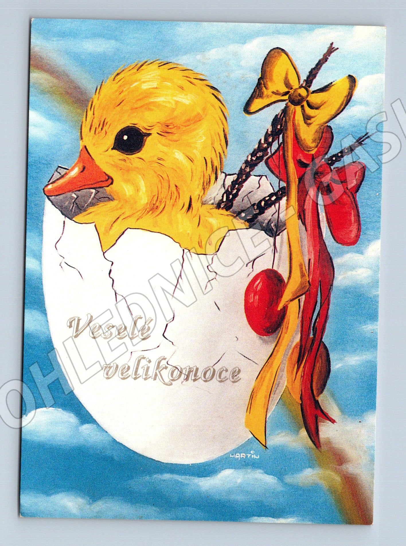 Pohlednice Veselé velikonoce kuřátko 2017 (M27689)