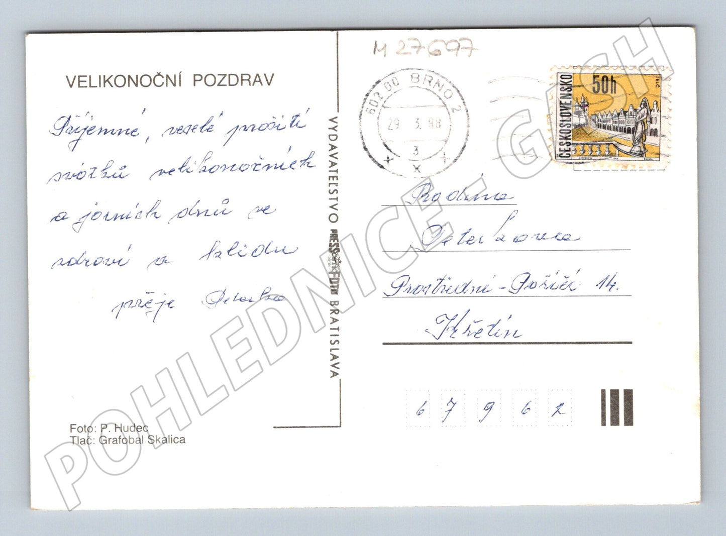 Pohlednice Velikonoční narcisy 1998 (M27697)