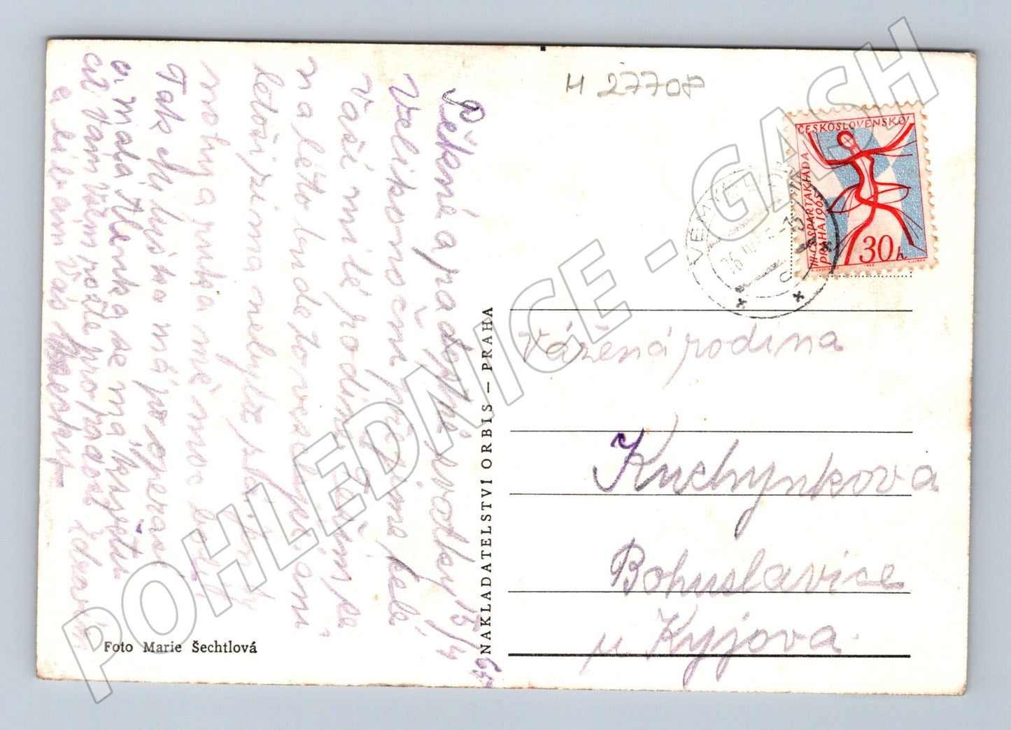 Pohlednice Jarní pozdrav květina (M27708)